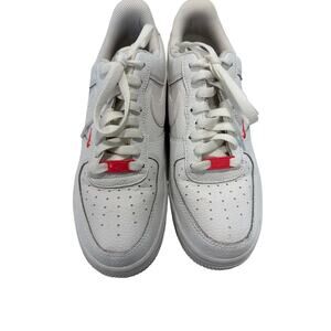 Nike Women's Air Force 1 Low '07 sneakers in the "Summit White Solar Red" Size 9